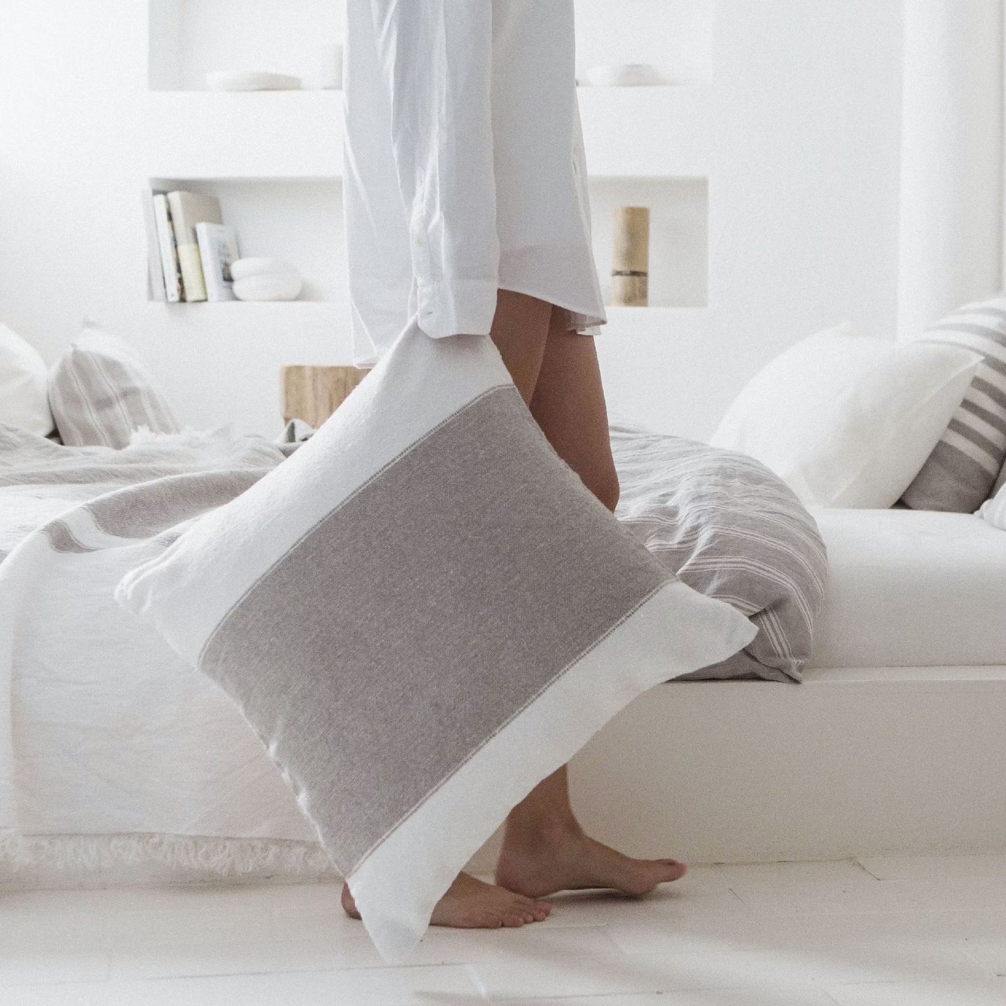 Stripe Linen Pillow Cover by Libeco