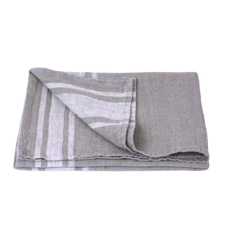 SOUTH HOUS LINEN CASA Linen Hand Towel Natural Light Natural Stripe