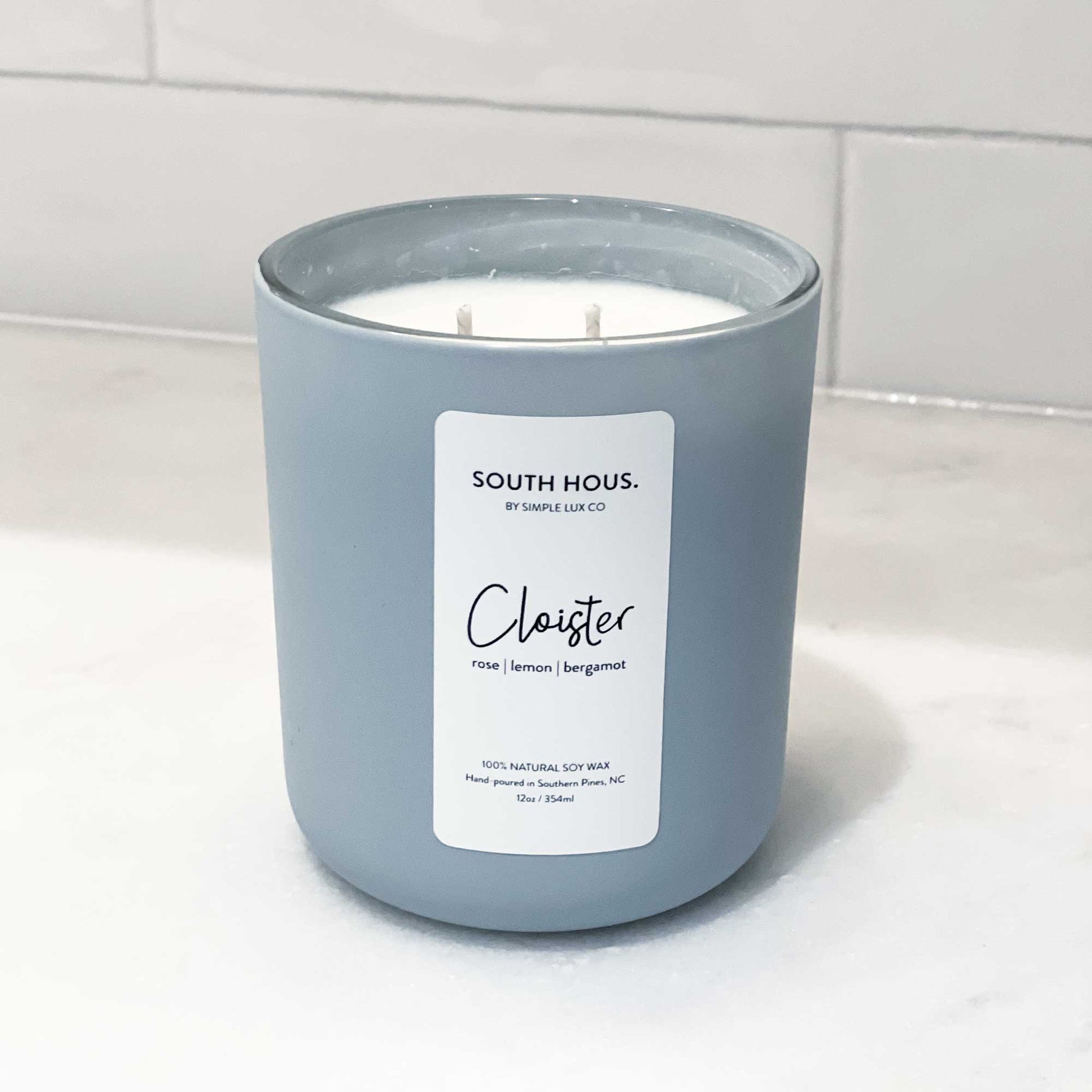South Hous Destination Candle detail product shot in Cloister by Simple Lux Co for South Hous.