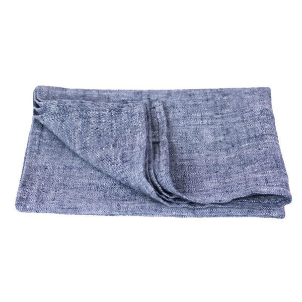 Linen Casa Kitchen Towel - White Stripes on Denim Heather Blue OUT OF STOCK!