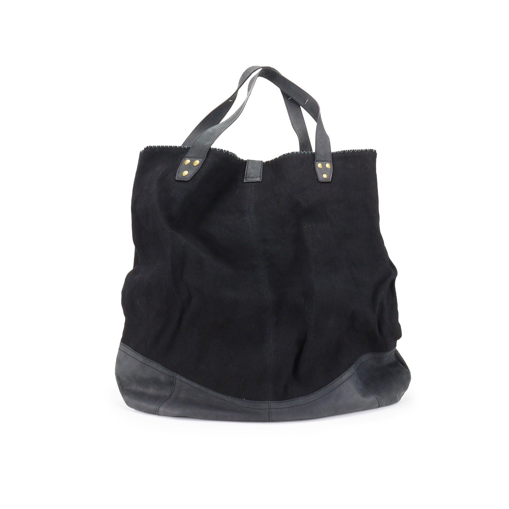 SOUTH HOUS EXCLUSIVE Bernardo Hemp Leather Oversized Tote Bag Black LIMITED EDITION Other View