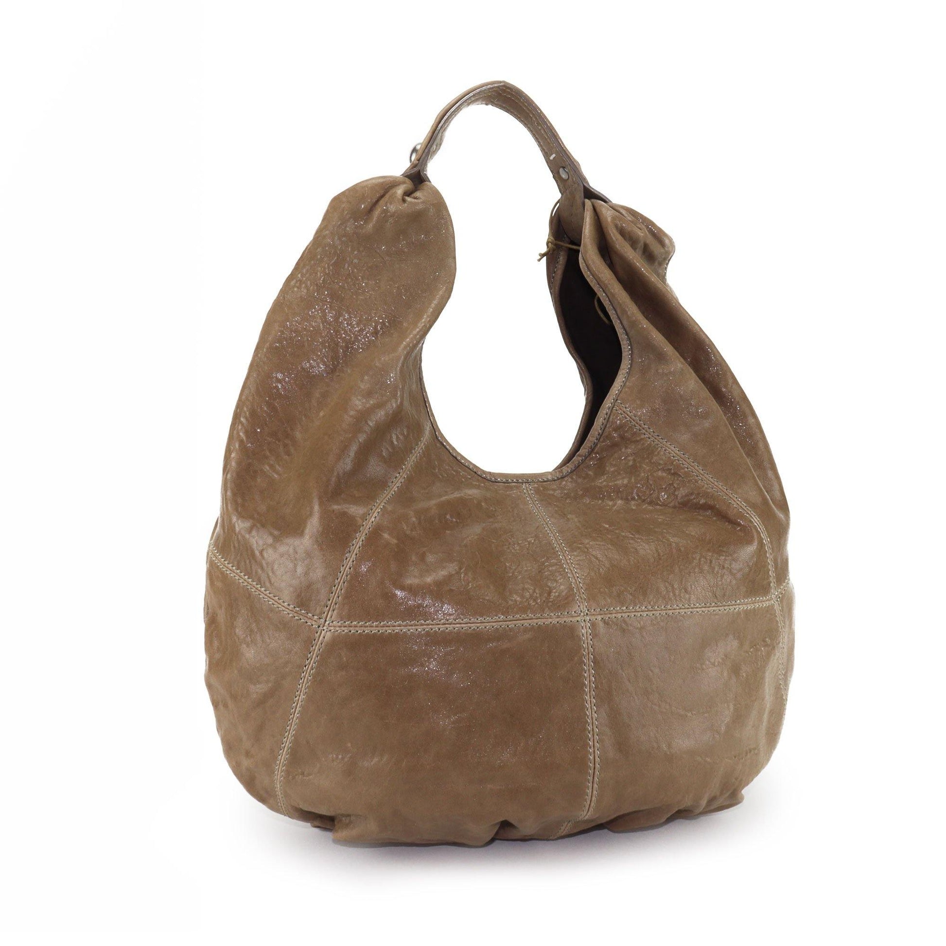 SOUTH HOUS EXCLUSIVE Bernardo Charlize Leather Slouchy Hobo lambskin Camel caramel vintage brass other view
