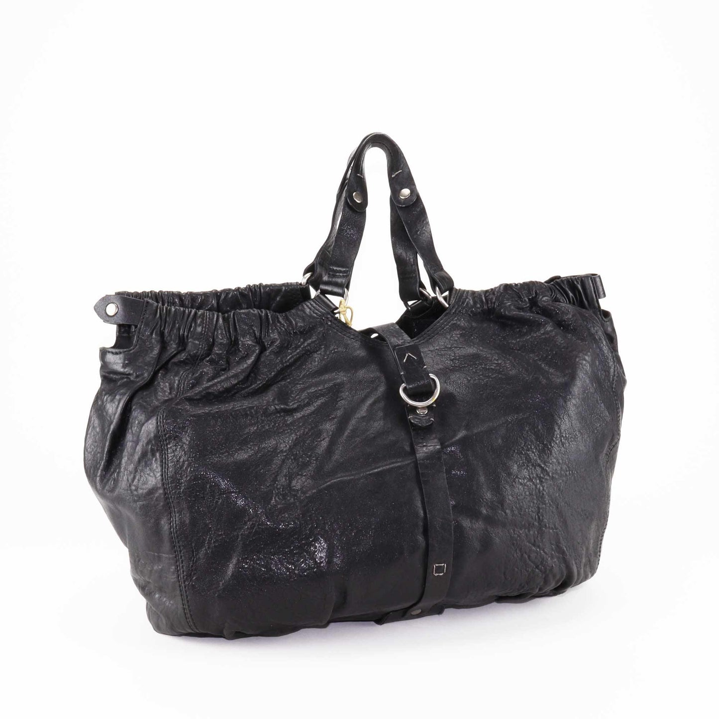 SOUTH HOUS EXCLUSIVE Bernardo Weekender to get your freakender on! Spacious and slouchy like an extended seat after a long ass weekend jumping a flight from NYC to the Dirty South. In black to match the mood