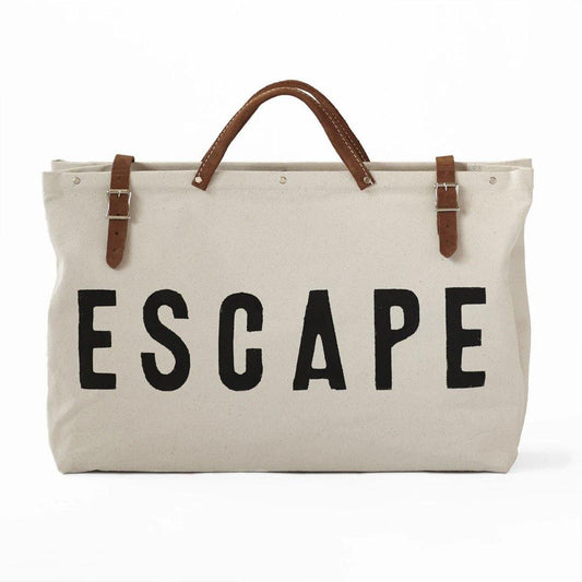 SOUTH HOUS Escape Canvas Utility Bag Front View Sailing take me away to where I want to be
