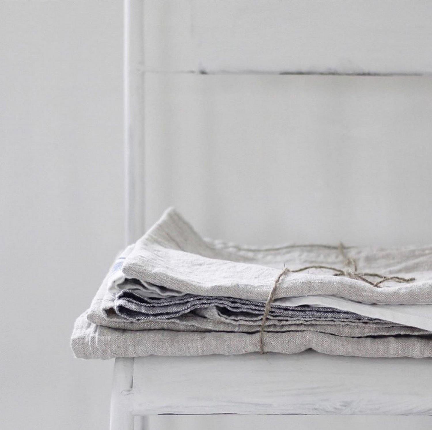 Linen Casa Kitchen Towel - Heather Black