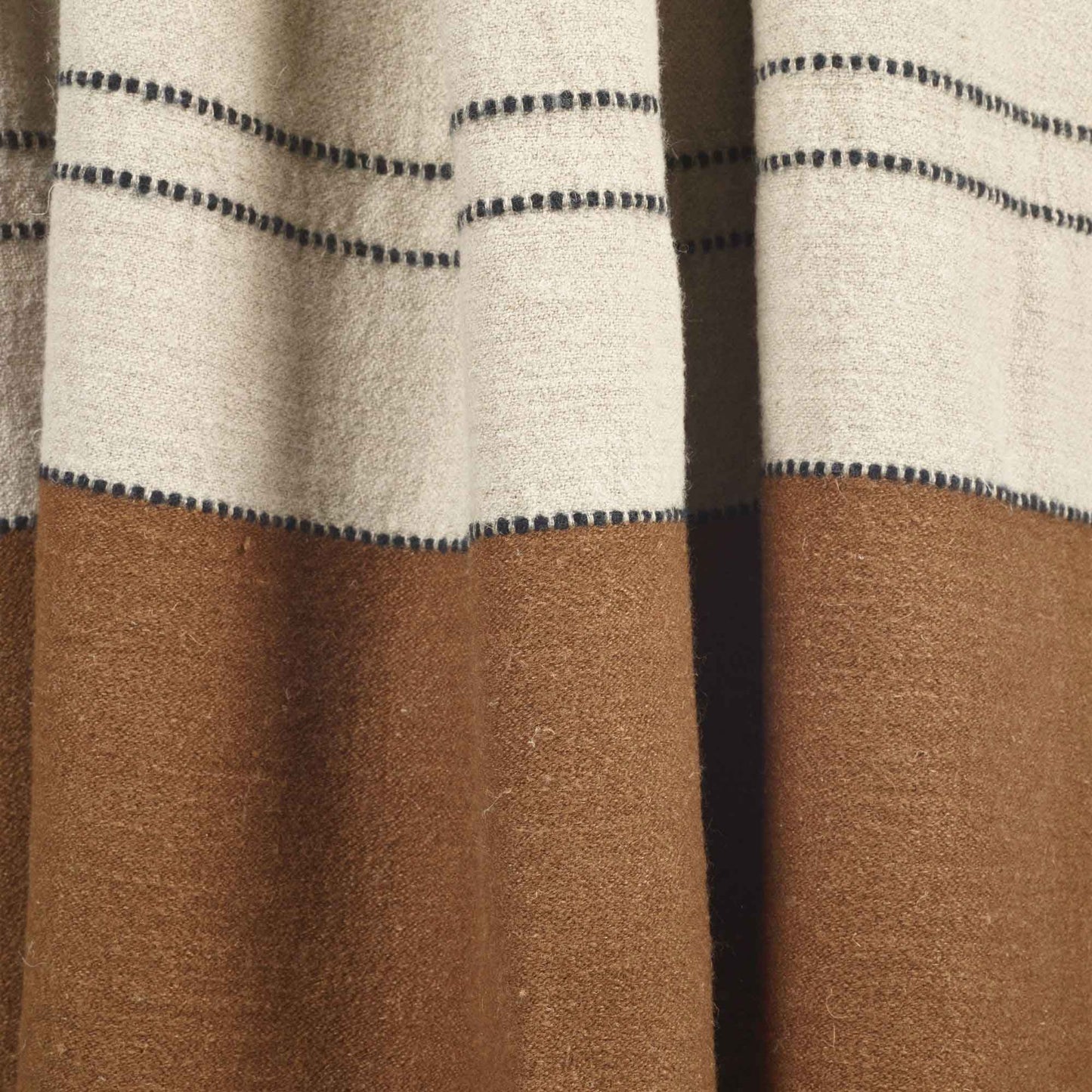 Linen and wool blend throw blanket crop detail product shot in color Foundry by Libeco for South Hous.